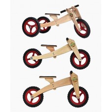 Bicicleta de Equilíbrio Woodbike 3 em 1